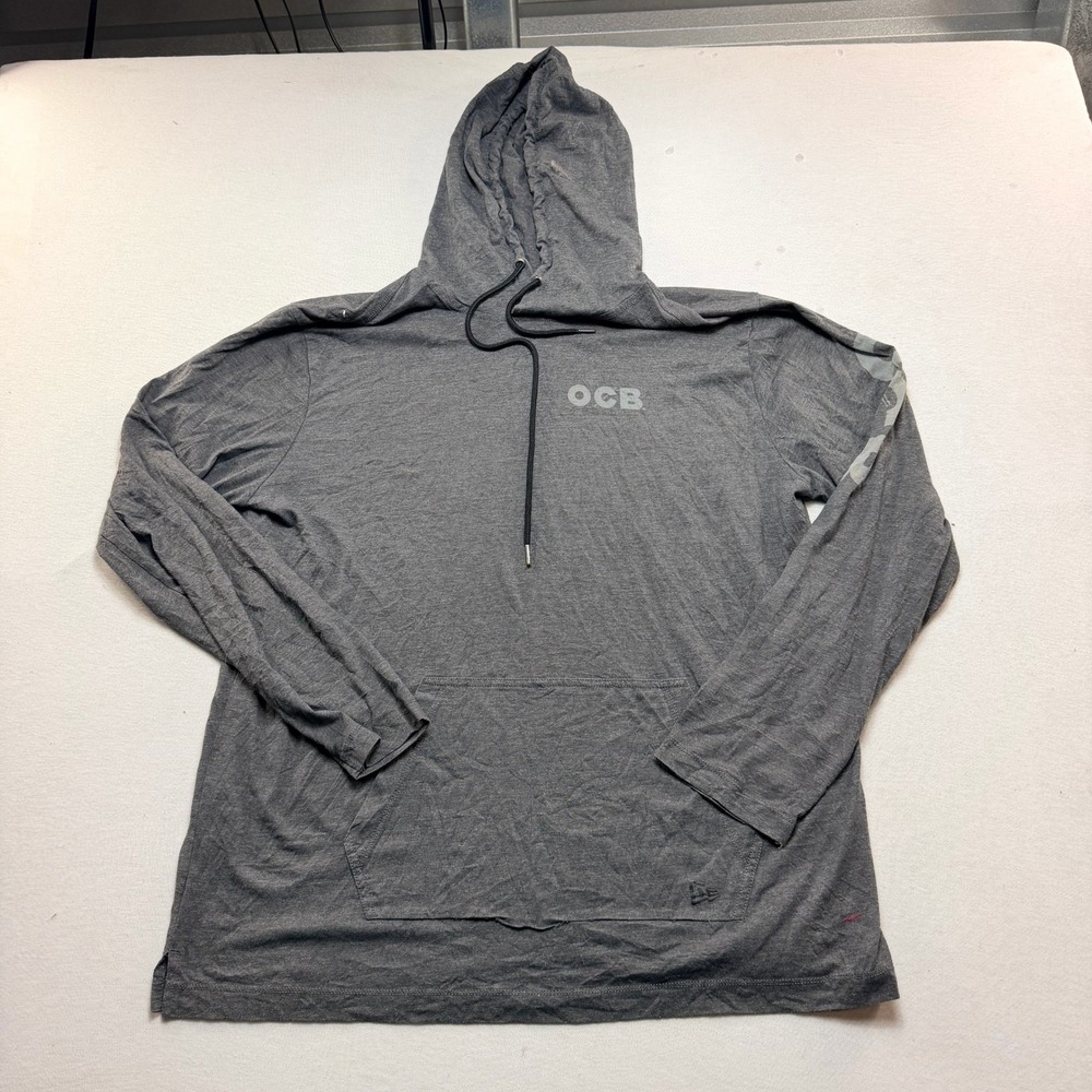 New Era Hoodie Mens Large Gray Good OCB Rolling Masters Graphic Long Sleeve Tee